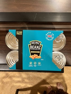 Heinz Beans with Tomato Sauce, British Recipe, 14.64 oz Cans, 6-Pack