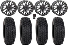 System 3 SB-4 15" Wheels Black (4+3) 37" RX600 Tires Polaris Ranger XP 9/1K