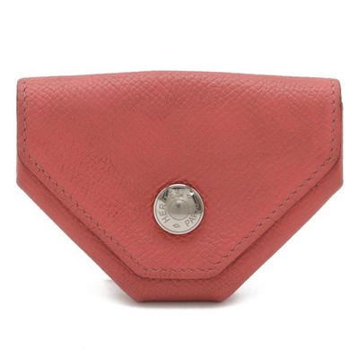 Used HERMES Le Van Quatre Le Van Quatre Coin Case Coin Purse Vaux Epson Rose