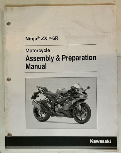 OEM Kawasaki Ninja ZX-6R ZX636 ABS Assembly & Prep Manual 99931-1595-01 2019 19