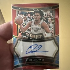 Panini Select 2024-25 Rookie Signatures Dillon Jones Red Prizm /99 Thunder