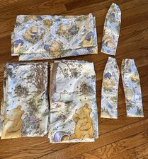 Vintage Classic Winnie The Pooh and Friends Set of 2 Curtains, Valances Read 