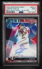 2020 Bowman's Best of Blue Refractor 25/150 Justin Foscue PSA 9 MINT Auto 03mo