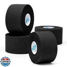 OK TAPE 4 Rolls Black Athletic Tape, Sports Tape, Very Strong Easy Tear Wrist