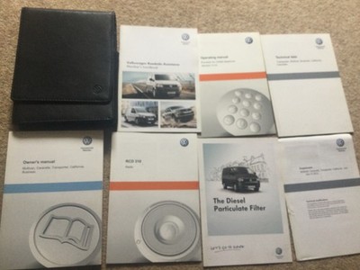 VW T5 TRANSPORTER CARAVELLE  CALIFORNIA (2009 - 2015) OWNERS MANUAL  HANDBOOK