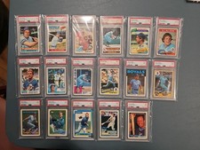 George Brett Topps 1976-1992 PSA 7/8/9 Lot Of 17 Cards K.C. Royals