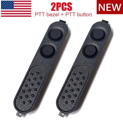 2Pcs PTT Rubber Bezel + Button Kit For Motorola CP200d DEP450 DP1400 XIR P3688