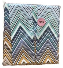 Missoni Milano Duvet SET KING 3 pcs TREVOR ZigZag Luxury multicolor Taglia NWT