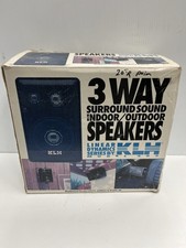 KLH Model 403a 3 Way Surround Sound Indoor/Outdoor Speakers 4" 40w