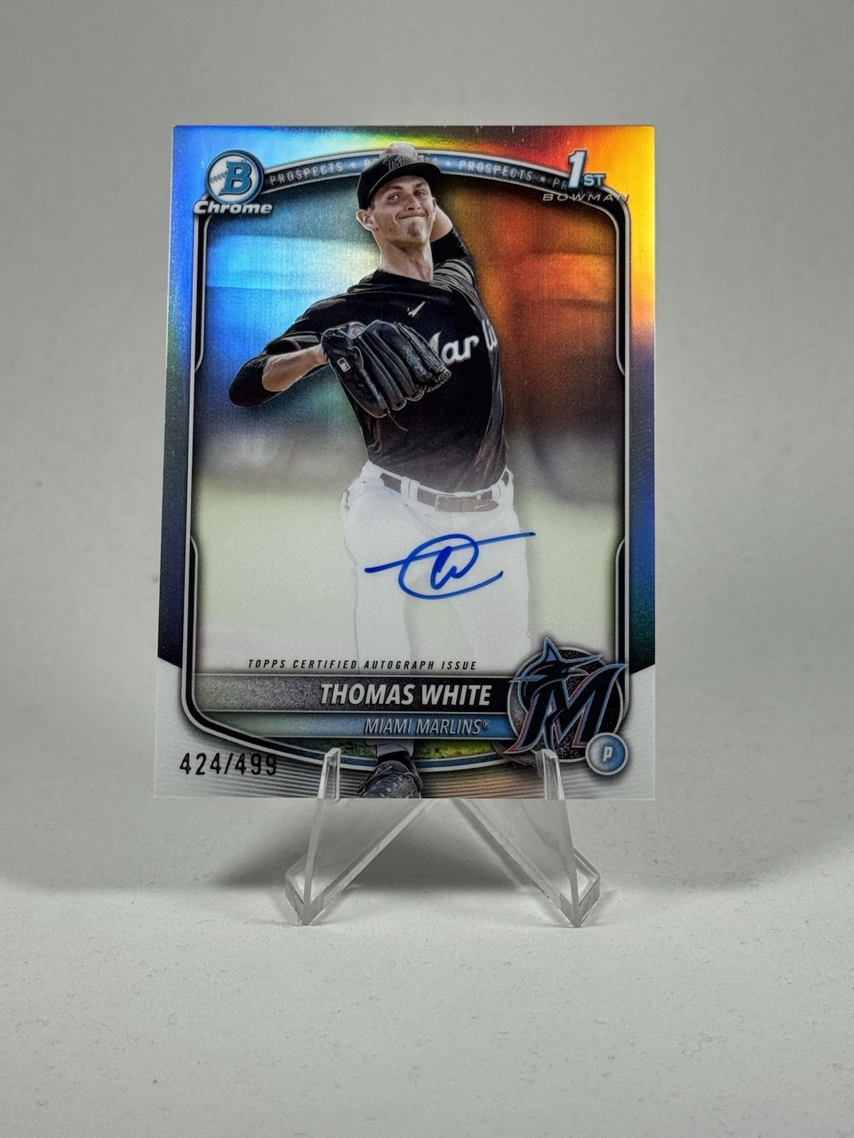 2025 Bowman - Chrome Prospect Autographs Thomas White 1st Bowman Refractor /499