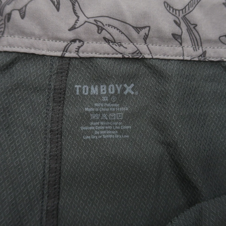 Pantalones cortos de surf para natación Tomboy X para mujer talla 3X gris entrepierna de 8" Foto 4 de 4