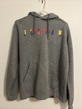Nike Jordan Hoodie Mens Med Gray Sport DNA HBR Fleece Pullover 23 Air Sweatshirt