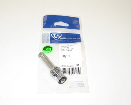 T&S Eterna Faucet Cartridge Spindle, Right Hand Hot 000811-25 - Afbeelding 1 van 2