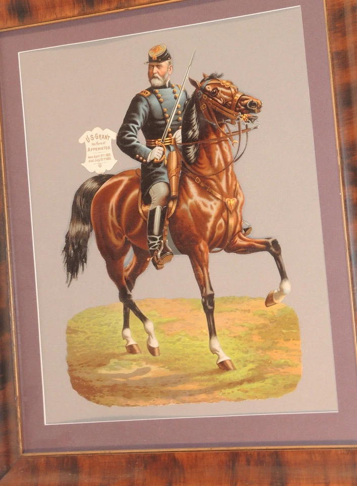 1885 Raphael Tuck & Sons Gen. Ulysses S. Grant Большая Викторианская Высечка Гражданская война - Изображение 2 из 4