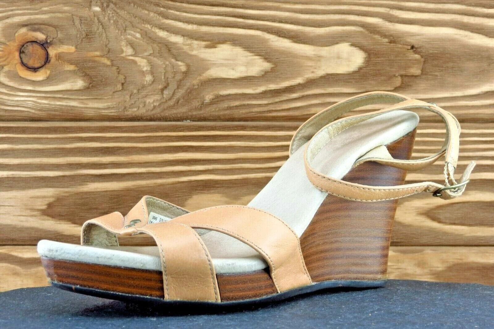 Sandali donna beige UGG taglia 6 M cinturino alla caviglia in pelle