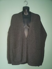 BANANA REPUBLIC GRAY ITALIAN MERINO FINE WOOL CARDIGAN SWEATER CAPE PONCHO TOP S