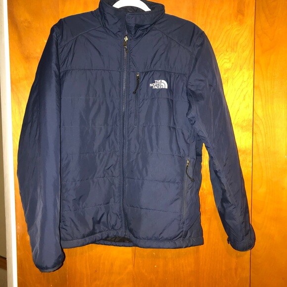Men The North Face Navy Blue Jacket Coat Size Medium 100% Nylon  display picture 1