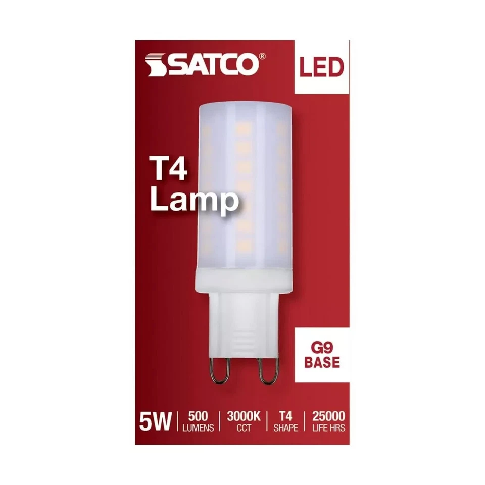 Satco S11236 - 5 Watt JCD T4 LED Bulbs - G9 - Frost - 3000K ( 5, 10 or 20 Pack) - Image 4 of 4