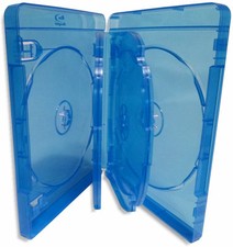 10-Pak 6-DISC 22mm Blu-ray Case with Two Swinging Trays and Silver Blu-ray Logo