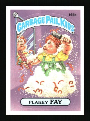 1986 GPK Garbage Pail Kids Series 5 - #165b Flakey Fay Wanted Poster Back