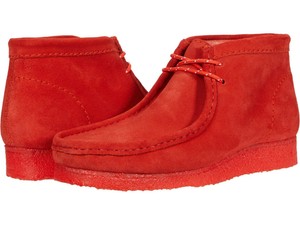 red clark wallabees