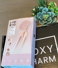 L+W Bio PHOENIX - Rose Quartz Vibrating Facial Roller.  BNIB. Free Shipping 
