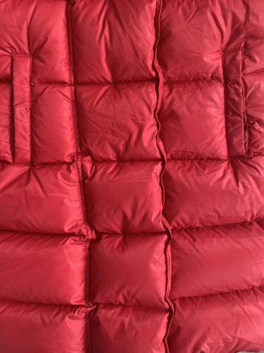 Cute Girls Red Puffer Gucci Goose Feathers With Button Flowers Size 10 - Picture 5 of 14