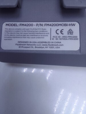 Fluidmesh 4200 FIBER FLMESH HW 4200 1 Fluidmesh 4200 FIBER FLMESH HW 4200 1