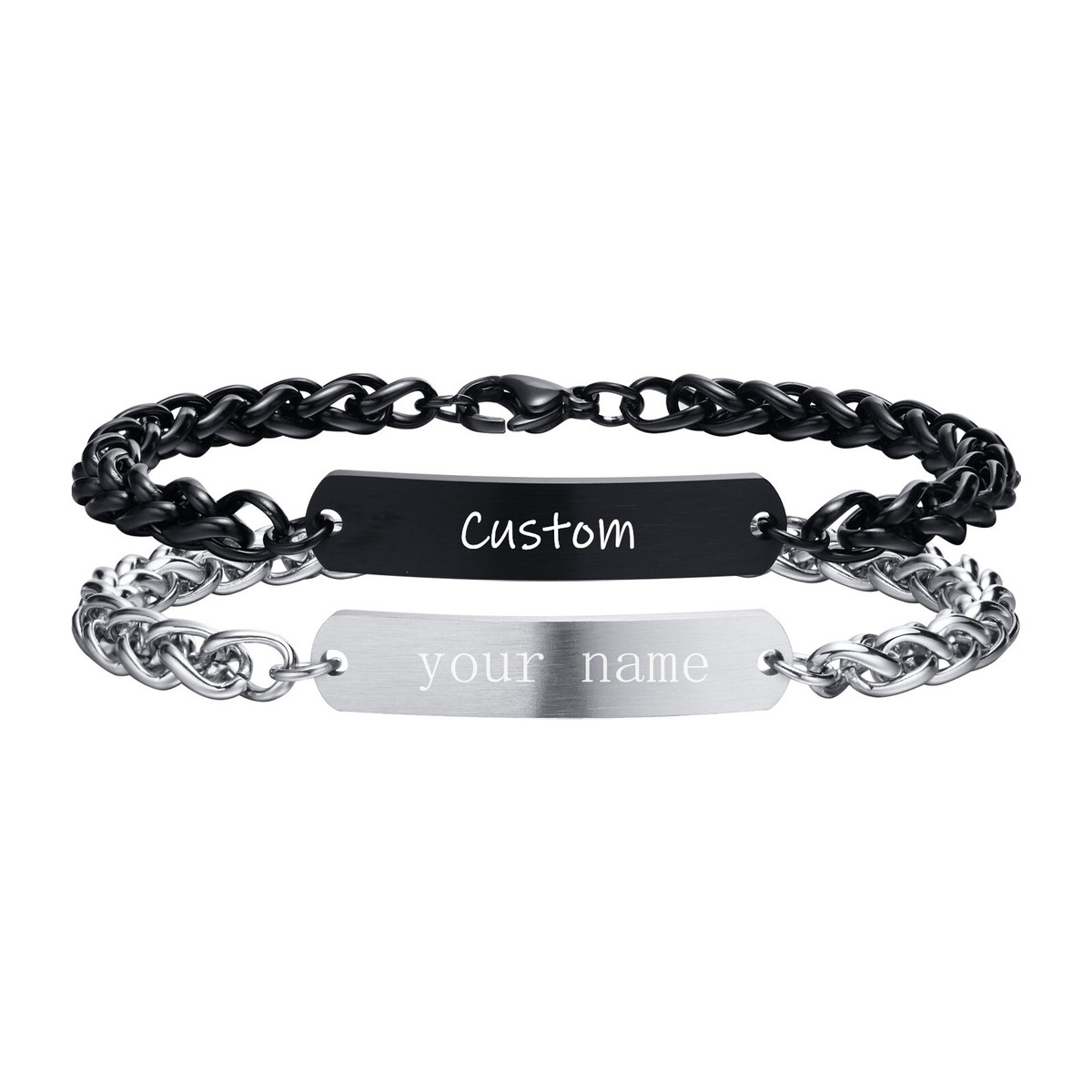 Personalized Stainless Steel Custom Letter Name Date Engraved