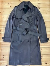 Massimo Dutti Leather Trench Coat - Size S