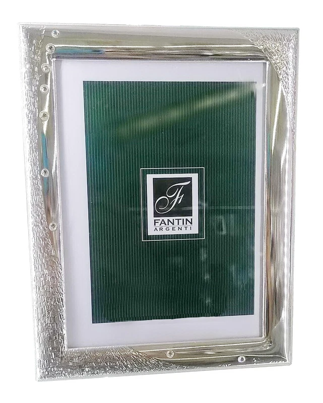 Cornice Portafoto Graffi Strass FANTIN ARGENTI 20x25 cm Argento Lucido
