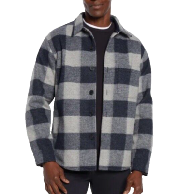 BANANA REPUBLIC / ジャケット/XL/ポリエステル/GRY/無地 New Banana Republic Men's Heritage Button Shirt Jacket XXL Blue