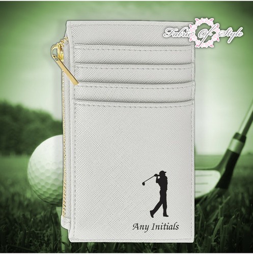 PERSONALISED Golf Gifts for Men CARD HOLDER, coin purse, fathers day gift - Picture 3 of 5