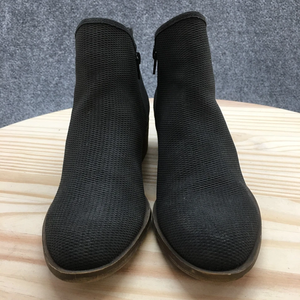 Kensie Botas Mujer 9 M Gerona Botines Gris Cuero Cremallera Lateral Tacones Bloque Foto 4 de 4