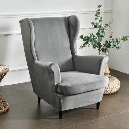 2-Piece Set Wing Back Chair Covers Stretch Wing Chair Slipcovers Armchair Covers - Bild 26 von 109