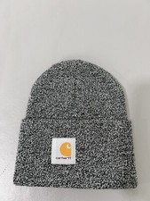 Carhartt Beanie Hat Black White Soft Stretch Fit Winter Workwear Gear Layer A18