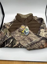 Yukon Gear Mossy Oak Men’s Teslin Hybrid Midlayer Brown Jacket Medium New w/Tags