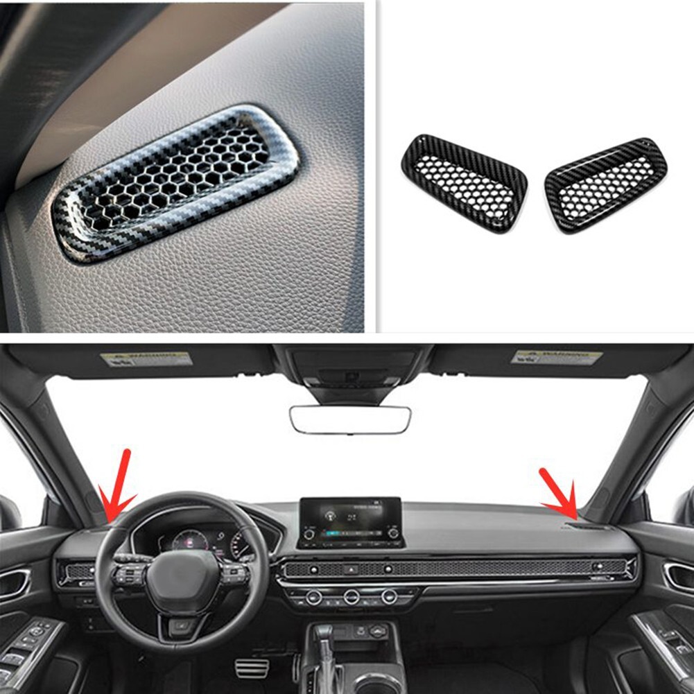 For Honda Civic 2022 2023 Dashboard Air Vent Cover Trim Carbon fiber Kit eBay