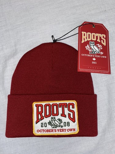 OVO x Roots Beanie Toque Owl Red 