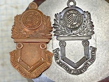 Antique Die Hub Stamp Jewelry University of Detroit Football Medal Badge #412