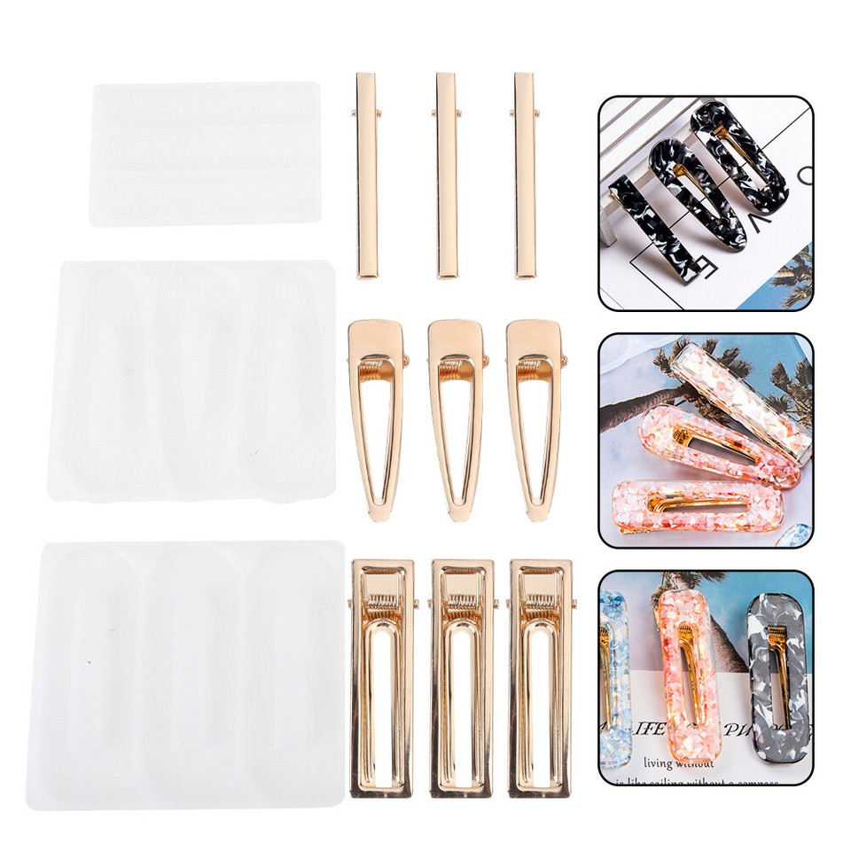 Hair Pin Casting Mold DIY Hair Barrettes Silicone Molds Hair Clip Mould