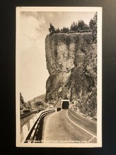 Antique "ONEONTA BLUFF & TUNNEL-COLUMBIA RIVER.ORE," RPPC Postcard Made in USA