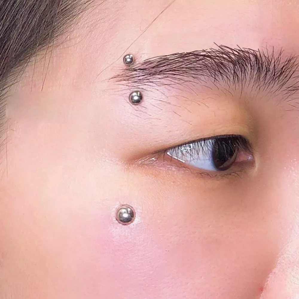 No Piercing Ball Nose Ring Fake Lip Stud Eyebrow Stud Set No Piercing Jewelry