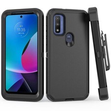For Motorola G Play '23 24 25 26 Tough Defender Holster Case Belt Clip Stand