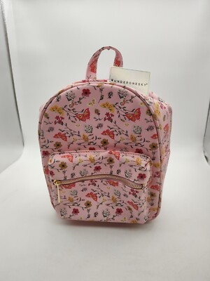 UNDERONESKY MINI BACKPACK-PINK W/BUTTERFLIES