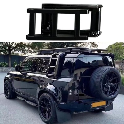 Glossy Black Access Ladder Side Window Step Ladder Fits for Defender 90 110 130