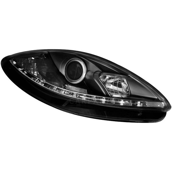 Dayline 2 X Scheinwerfer LED FüR Seat Leon 1P 05-09 Tfl-Optik Black / Schwarz-image