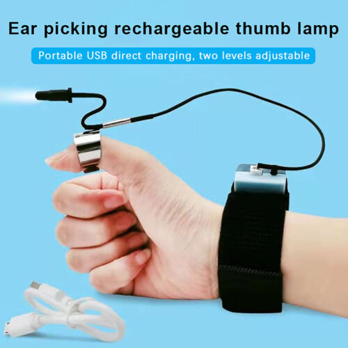 Ear Picking Tool Rechargeable Thumb Light Wrist Light Ear Picking Finger Light - Afbeelding 1 van 7