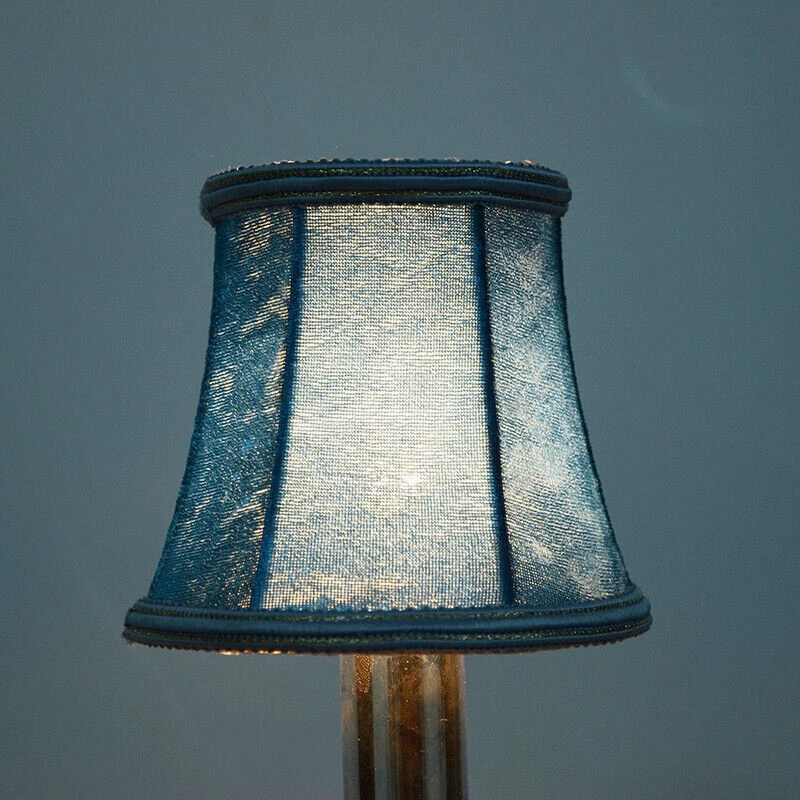 Vintage Small Lampshade Velvet Fabric Lamp Drum Shade Table Ceiling Light Cover - Image 3 of 4