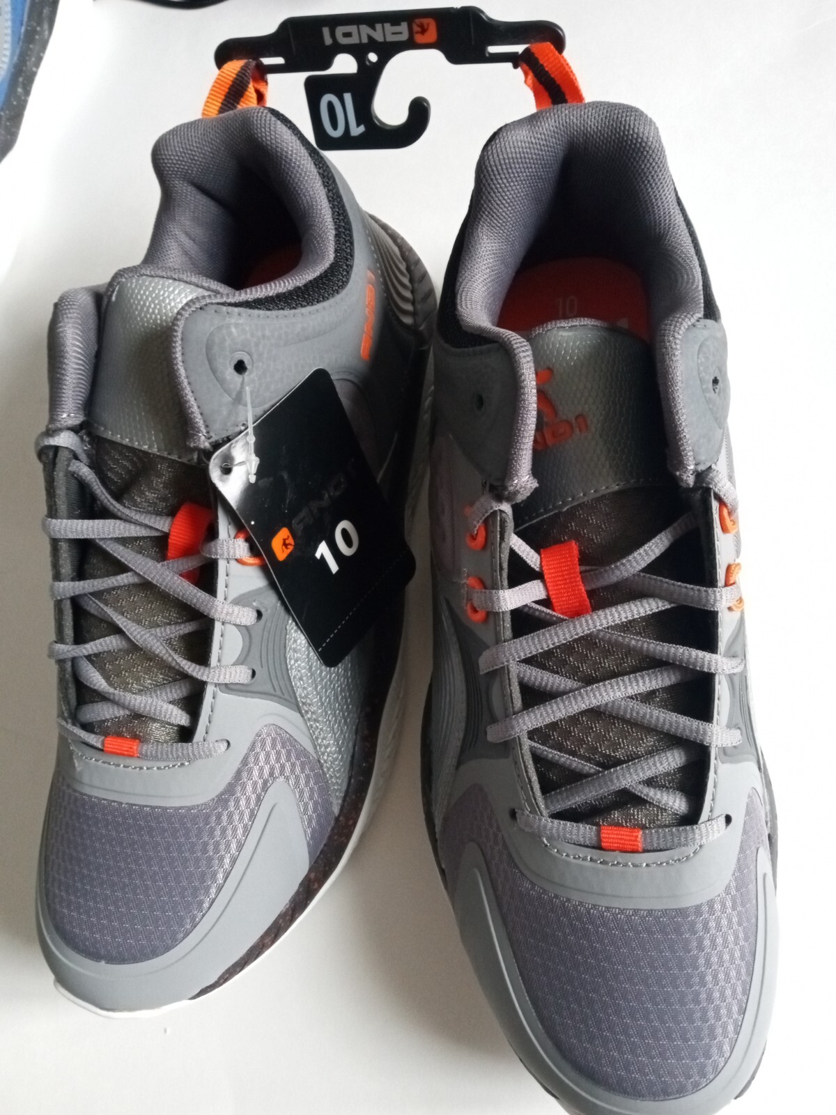 AND1 Men's Gray & Orange Buckets Basketball Shoe Size 10 NWT eBay